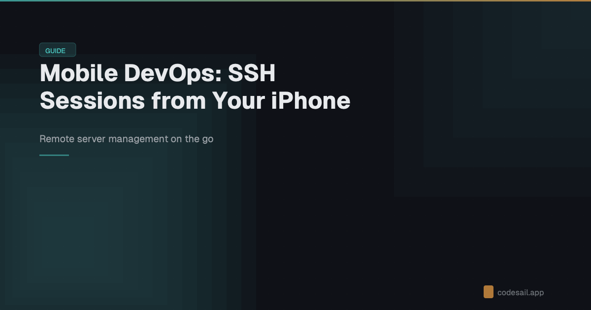SSH remote sessions from iOS